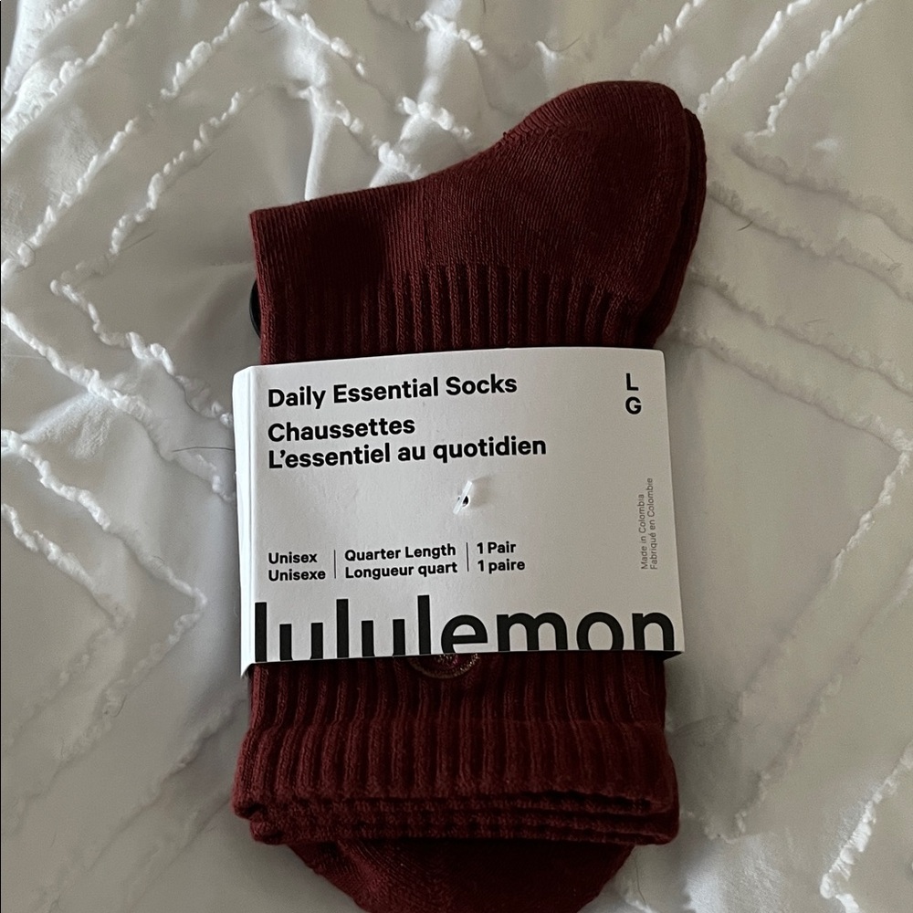 lululemon athletica unisex Essential Socks - Deep Burgundy